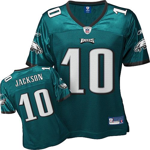 Eagles #10 DeSean Jackson Green Women's Team Color Stitched NFL Jersey